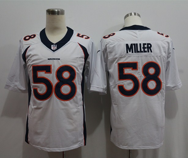 Nike Broncos 58 Von Miller Whi te Vapor Untouchable Limited Jersey