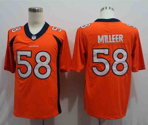 Nike Broncos 58 Von Miller Orange Vapor Untouchable Limited Jersey
