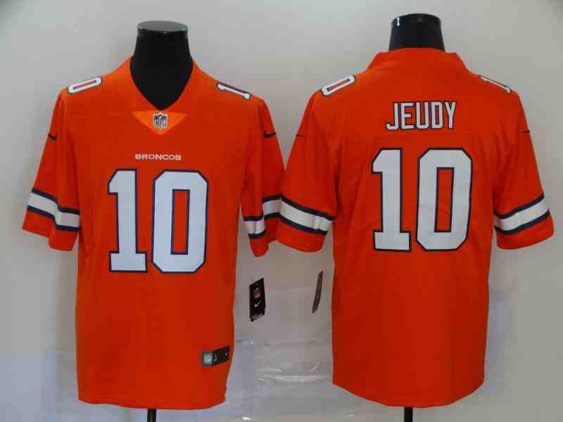 Nike Broncos 10 Jerry Jeudy Orange Color Rush Limited Jerseys