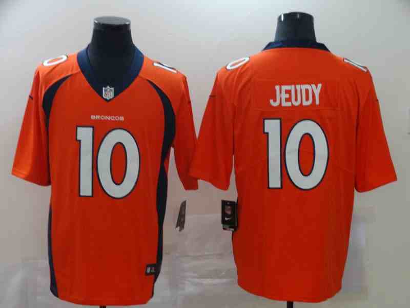 Nike Broncos 10 Jerry Jeudy Orange Color Rush Limited Jersey