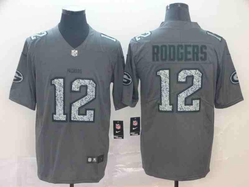 Nike Packers 12 Aaron Rodgers Gray Camo Vapor Untouchable Limited Jersey