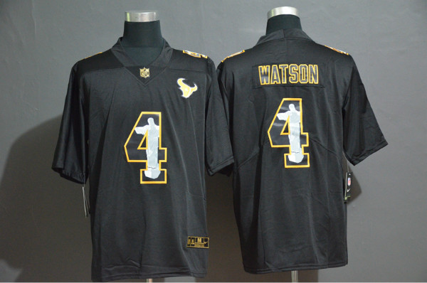 Nike Texans 4 Deshaun Watson Black Jesus Faith Edition Limited Jersey