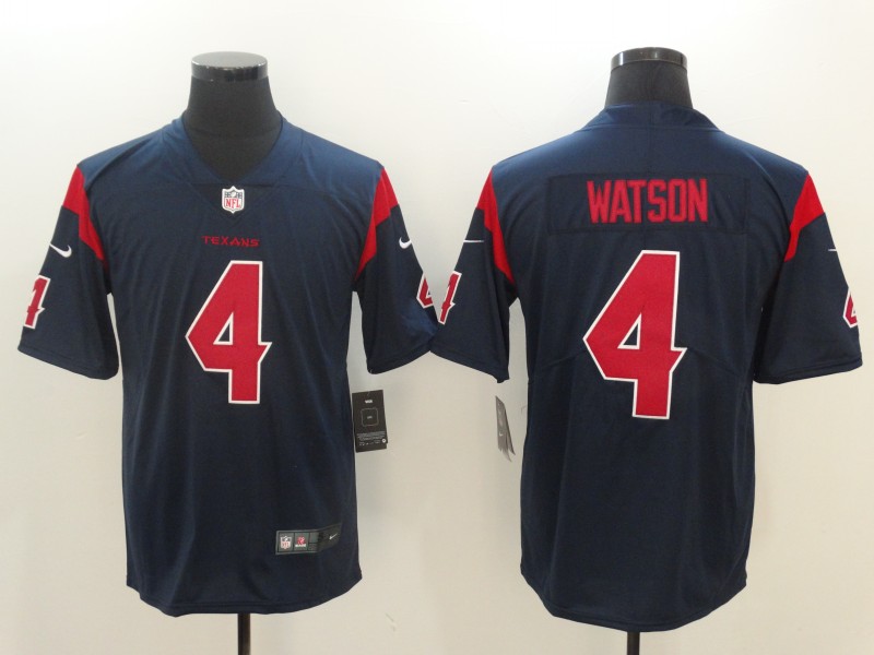 Nike Texans 4 Deshaun Watson Navy New 2019 Color Rush Limited Jersey
