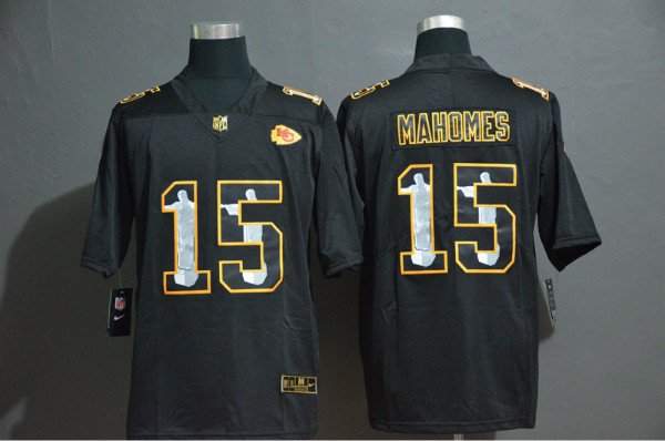 Nike Chiefs 15 Patrick Mahomes Black Jesus Faith Edition Limited Jersey