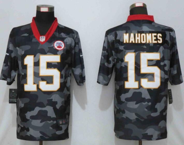 Men Kansas City Chiefs 15 Green Nike Camo Salute to Service Limited NFL Jerseys