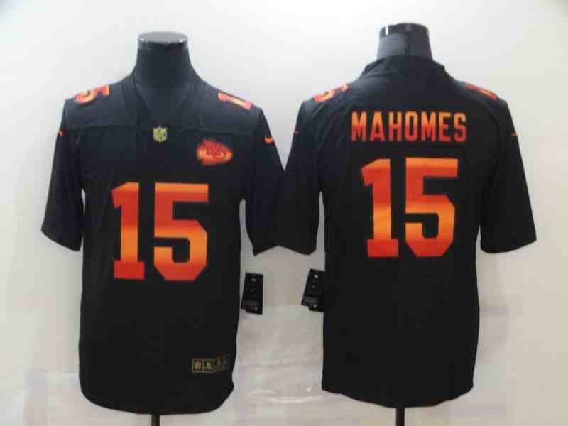 Nike Chiefs 15 Patrick Mahomes Black colorful fashion Edition  Limited Jersey