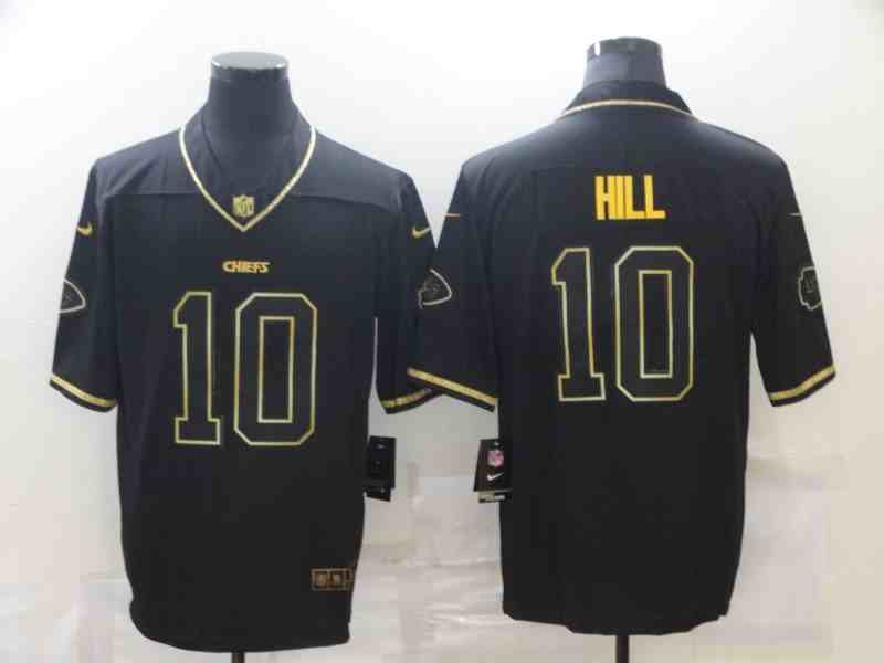 Nike Chiefs 10 Tyreek Hill Black Gold Vapor Untouchable Limited Jersey
