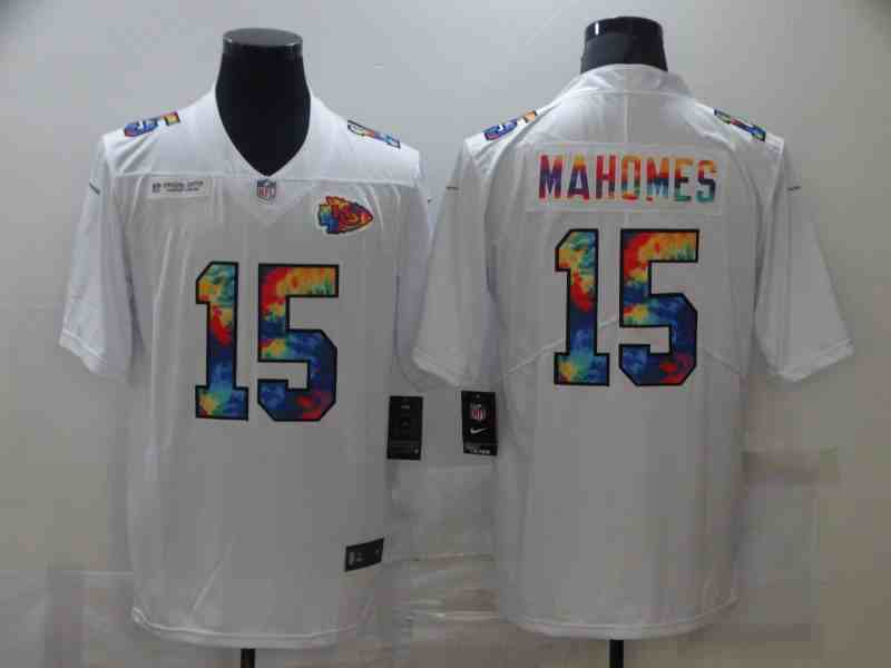 Nike Chiefs 15 Patrick Mahomes white Vapor Untouchable Fashion Limited Jersey