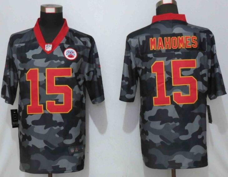Men Kansas City Chiefs 15 Green Nike 2nd Camo Salute to Service Limited NFL Jerseys
