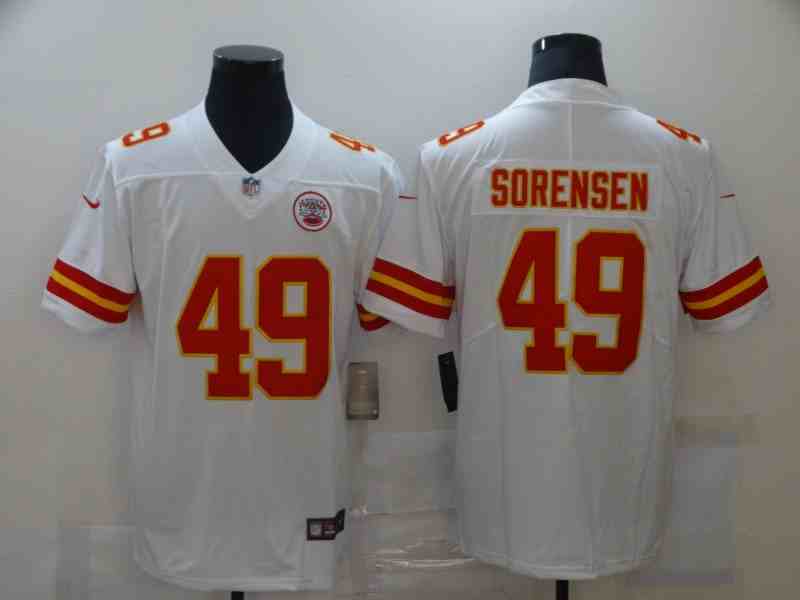 Nike Chiefs 49 Daniel Sorensen white Vapor Untouchable Limited Jersey