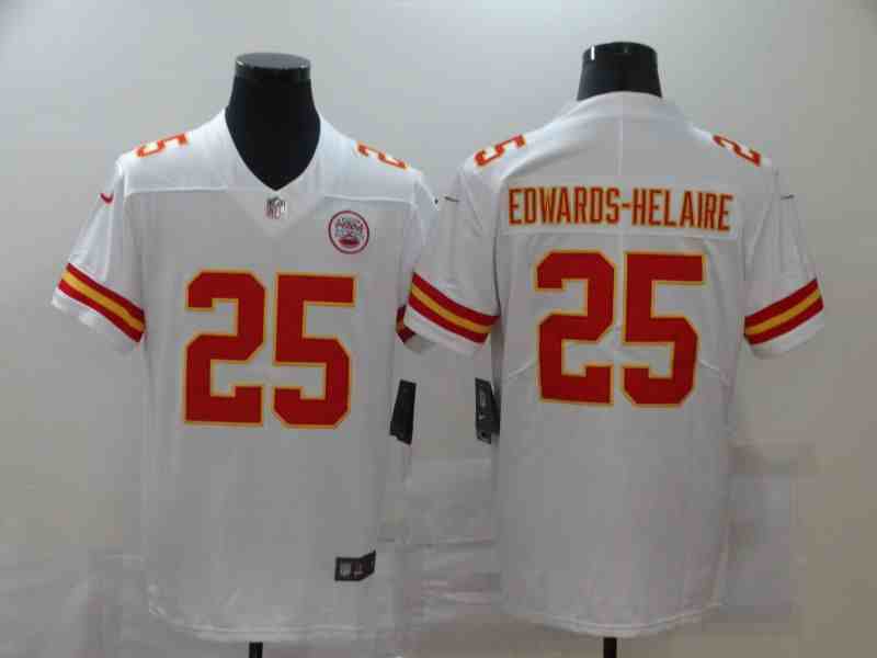 Men Kansas City Chiefs 25 Edwaros-helaire White Vapor Untouchable Limited Playe Nike NFL Jerseys