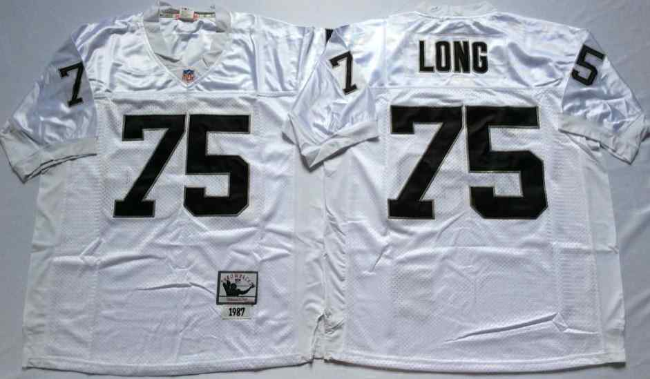 Men's Las Vegas Raiders #75 Howie Long Throwback White Jersey