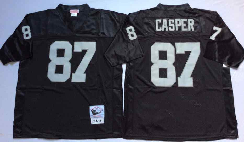 Men's Las Vegas Raiders #87 Dave Casper Throwback Black Jersey