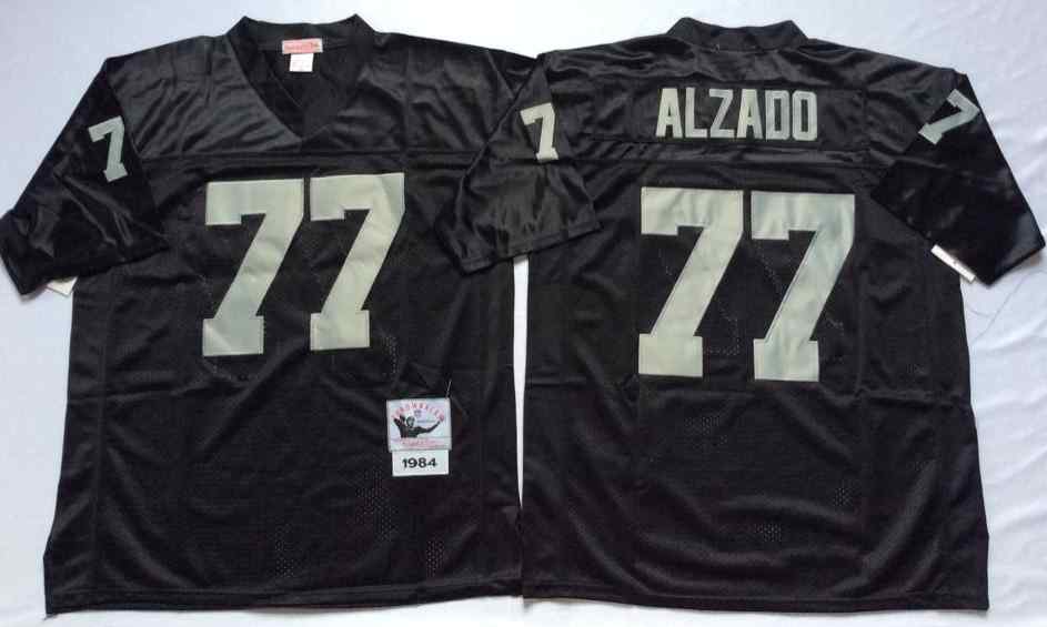 Men's Las Vegas Raiders #77 Lyle Alzado Throwback Black Jersey
