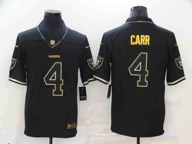 Nike Raiders 4 Derek Carr Black Gold Vapor Untouchable Limited Jerseys