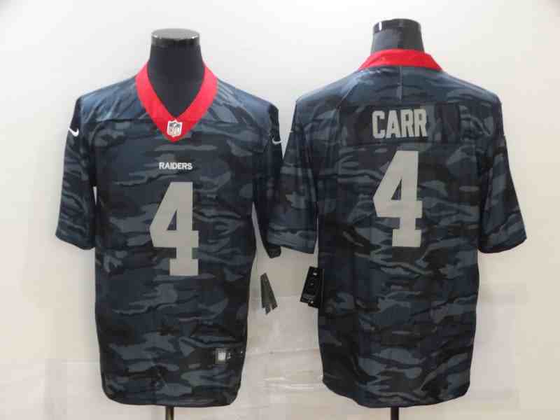 Nike Raiders 4 Derek Carr Black Camo Limited Jersey