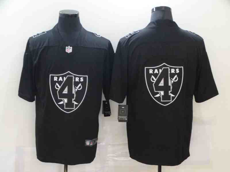 Nike Raiders 4 Derek Carr Black Shadow Logo Limited Jersey