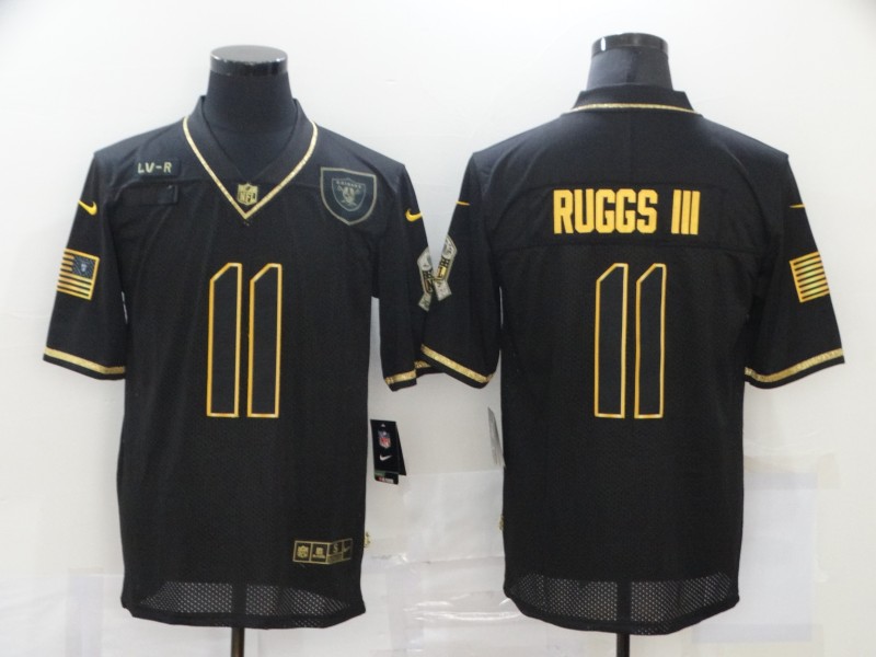 Nike Raiders 11 Henry Ruggs III Black Gold 2020 Salute To Service Limited Jersey