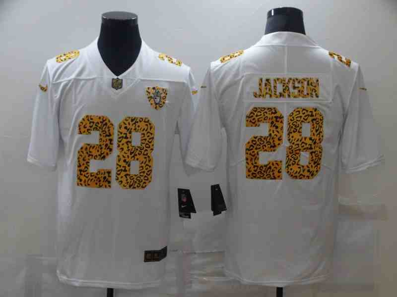 Nike Raiders 28 Josh Jacobs white Leopard Vapor Untouchable Limited Jersey