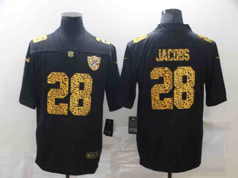 Nike Raiders 28 Josh Jacobs Black Leopard Vapor Untouchable Limited Jersey