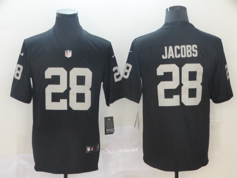 Men's Raiders 28 Josh Jacobs Black Vapor Untouchable Limited Stitched NFL Jersey
