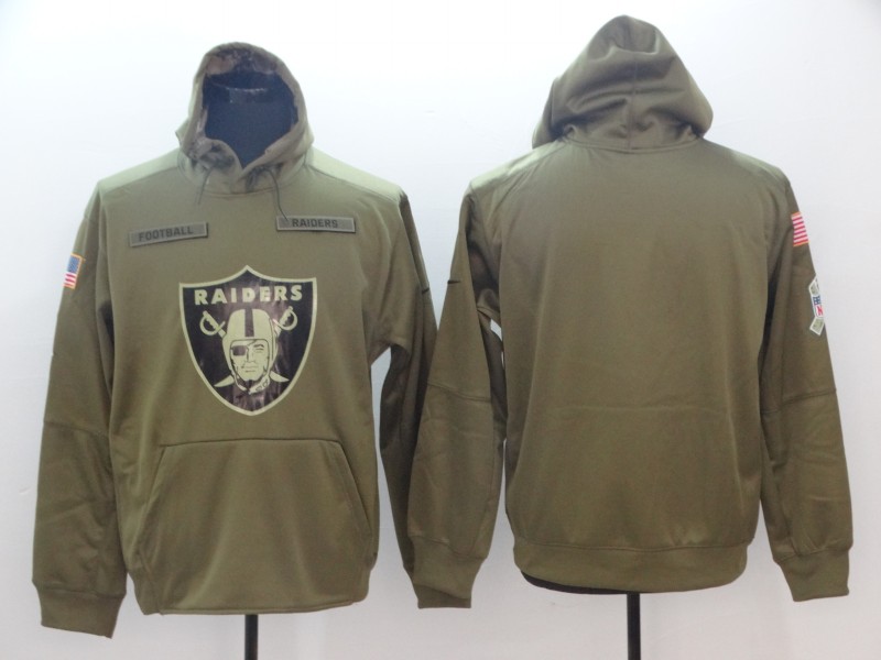 Men's Nike Olive Las Vegas Raiders Salute to Service Sideline Therma Performance Pullover Hoodie