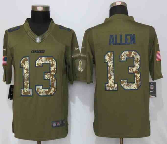 Nike Chargers 13 Keenan Allen Green Salute To Service Limited Jersey