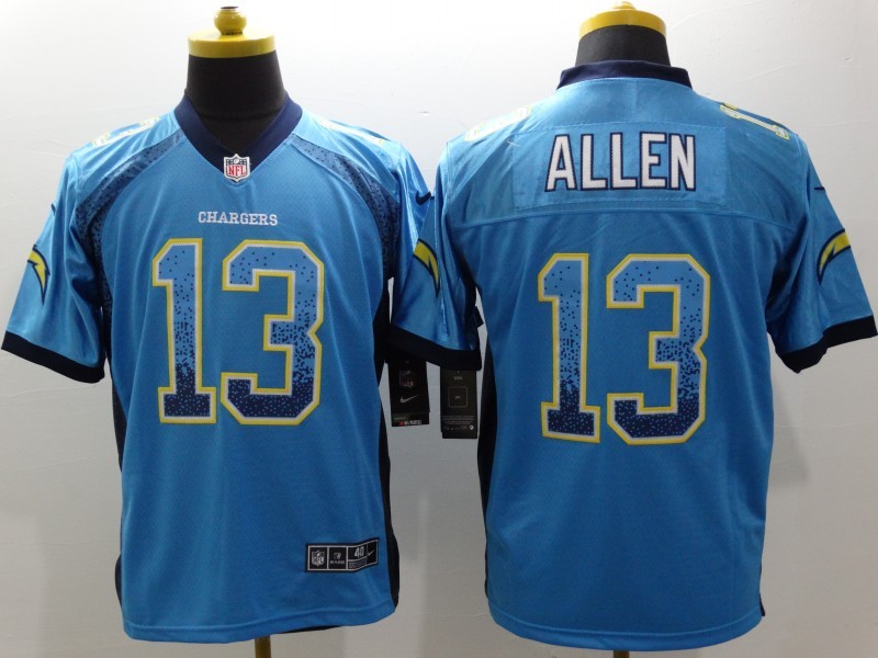 Men's Los Angeles Chargers 13  Keenan Allen Drift Fashion Color Rush Stitched NFL Jersey
