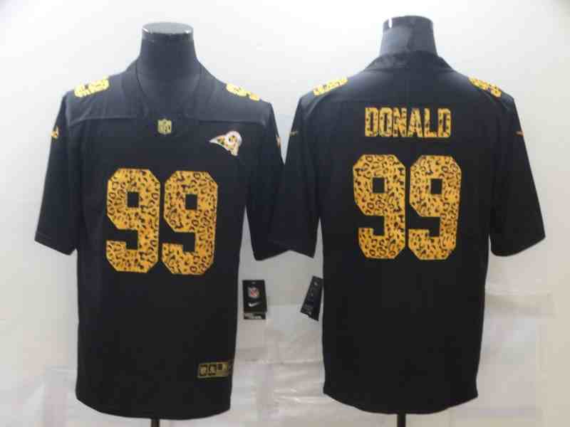 Nike Rams 99 Aaron Donald Black Leopard Vapor Untouchable Limited Jerseys