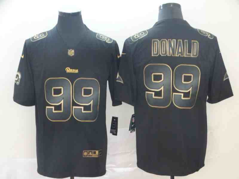 Nike Rams 99 Aaron Donald Black Gold Vapor Untouchable Limited Jersey