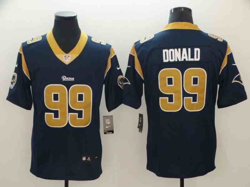 Nike Rams 99 Aaron Donald Navy Vapor Untouchable Player Limited Jerseys
