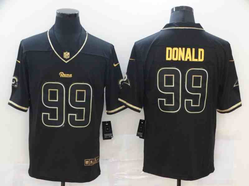 Nike Rams 99 Aaron Donald Black Gold Vapor Untouchable Limited Jerseys