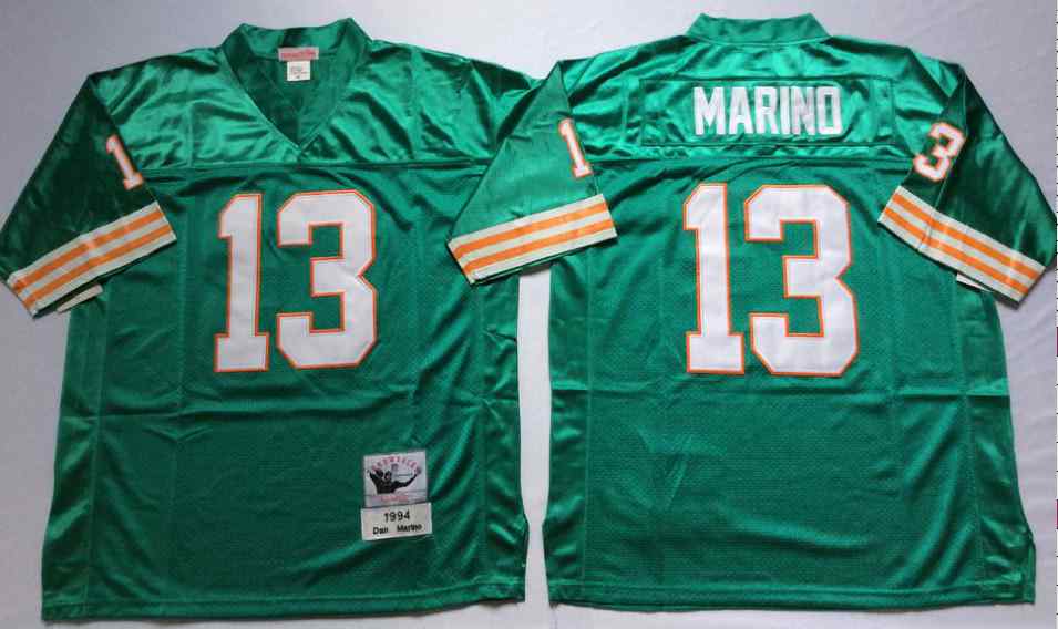 Miami Dolphins 13 Dan Marino 1994 Throwback Aqua Jersey