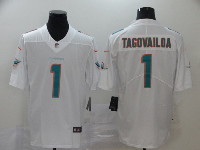 Nike Dolphins 1 Tua Tagovailoa White Vapor Untouchable Limited Jersey