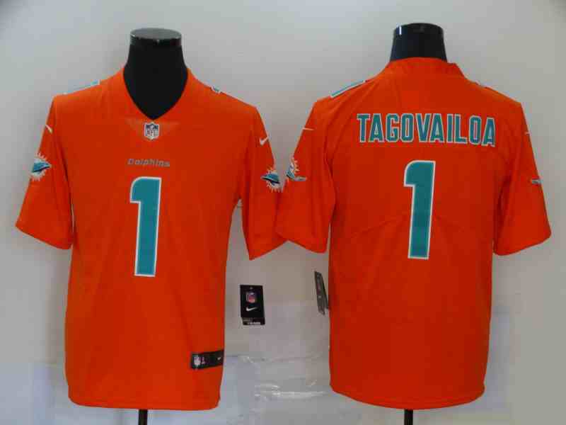 Nike Dolphins 1 Tua Tagovailoa Orange Inverted Legend Limited Jerseys