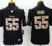 Nike Minnesota Vikings 55 Anthony Barr Black Men's Stitched NFL Limited Salute To Service Jerseys