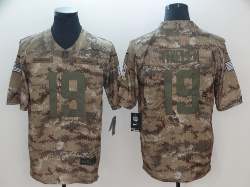 NEW Nike Dallas Vikings 19 Thielen Nike Camo Salute to Service Limited Jersey