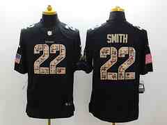 NIKE Vikings 22 Smith MEN Black Salute TO Service Limited Jersey