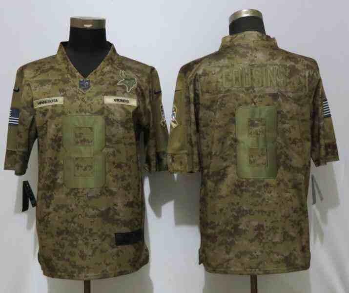 NEW Nike Dallas Vikings 8 Cousins Nike Camo Salute to Service Limited Jersey