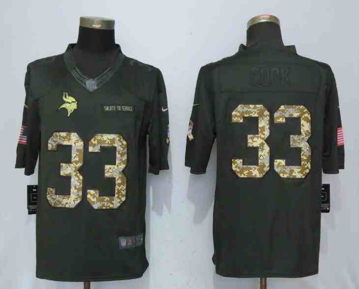 Nike Vikings 33 Dalvin Cook Anthracite Salute To Service Limited Jersey