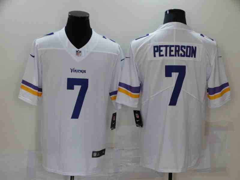 Men Minnesota Vikings 7 Patrick Peterson white Vapor Untouchable Limited Stitched NFL Jersey