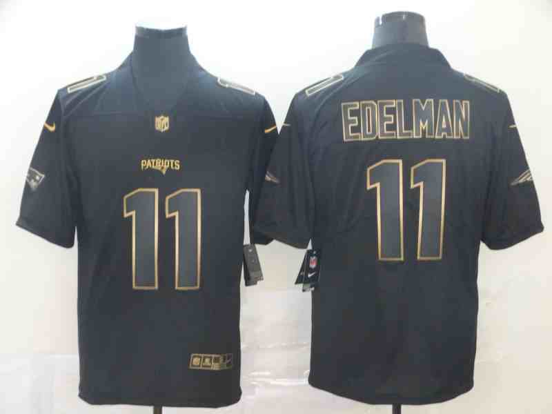 Nike Patriots 11 Julian Edelman Black Gold Vapor Untouchable Limited Jersey (2)