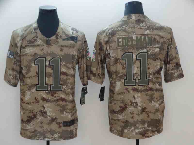 Nike Patriots 11 Julian Edelman Camo Salute To Service Limited Jersey