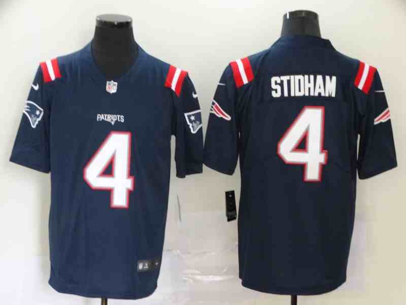 Nike Patriots 4 Jarrett Stidham Navy Color Rush Vapor Untouchable Limited Jersey