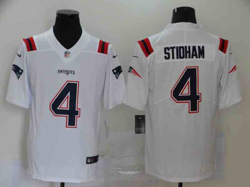 Nike Patriots 4 Jarrett Stidham White Color Rush Vapor Untouchable Limited Jersey
