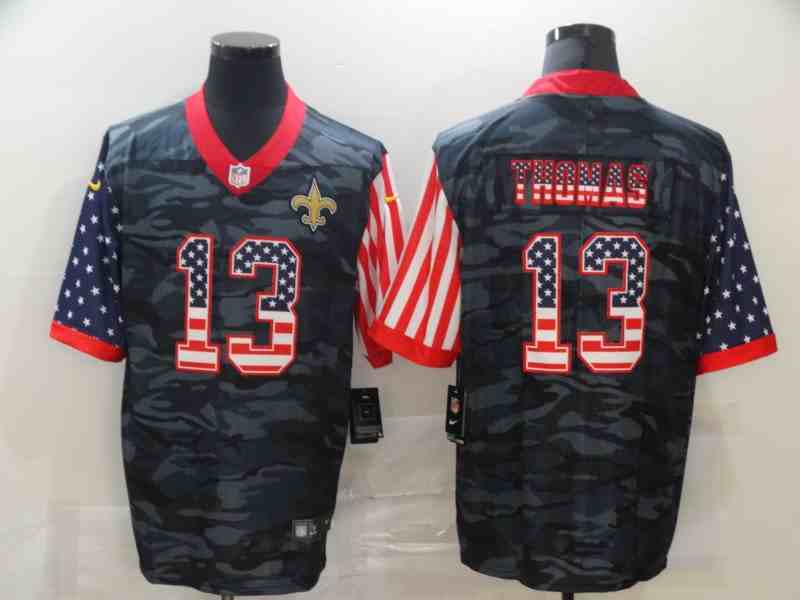 Nike Saints 13 2020 USA Flag Salute To Service Limited Jersey