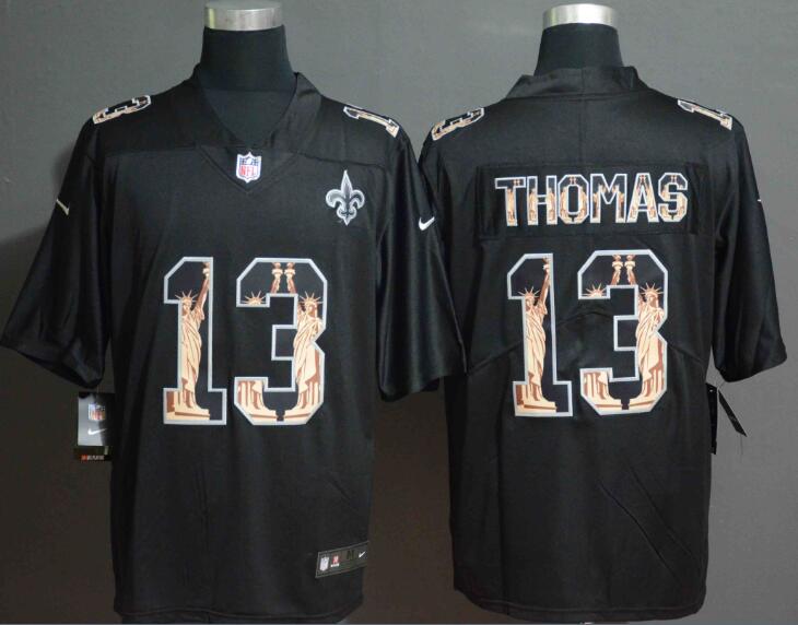 Nike Saints 13 Michael Thomas Black Statue of Liberty Limited Jersey