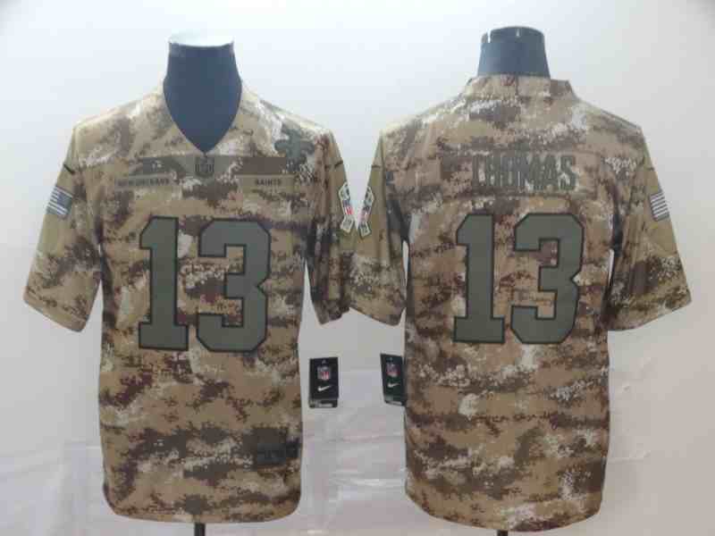 Nike Saints 13 Michael Thomas 2018 Camo Salute To Service Limited Jersey