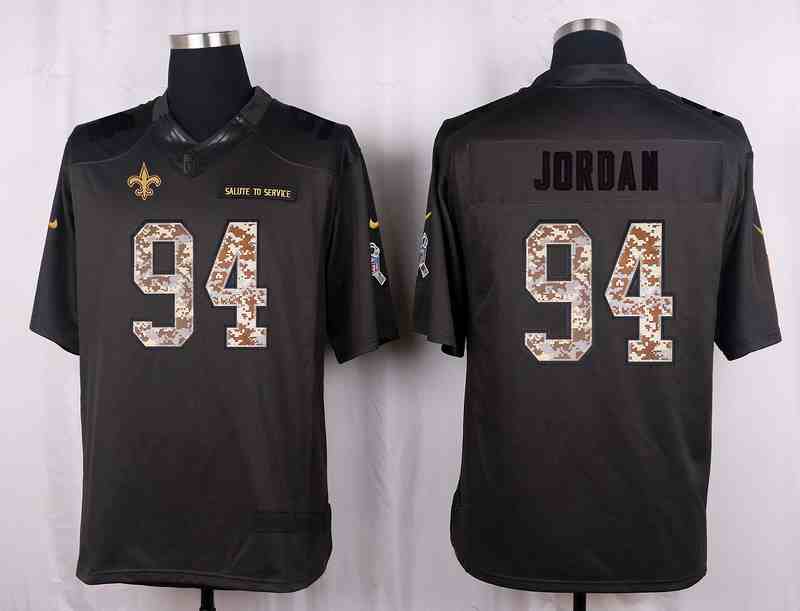 Nike Saints 94 Cameron Jordan Anthracite Salute to Service Limited Jersey