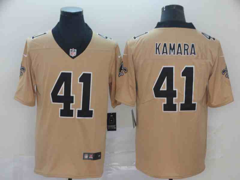 Nike Saints 41 Alvin Kamara Cream Inverted Legend Limited Jersey